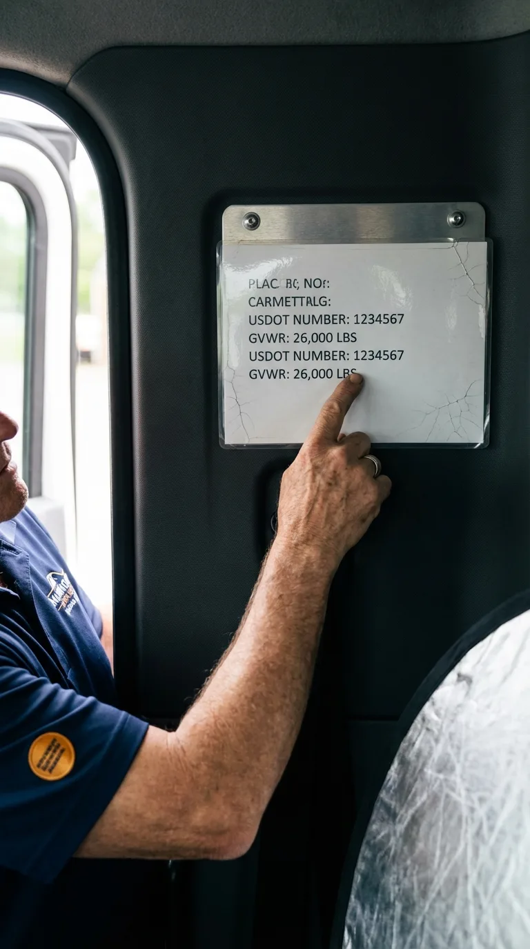 USDOT licensing placard verification in Childersburg